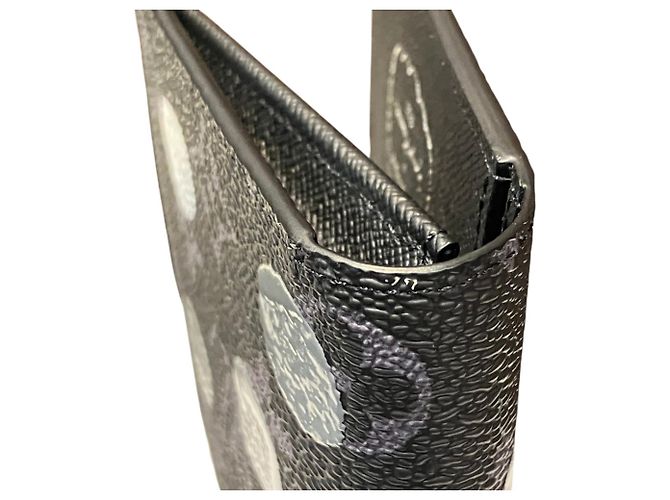 Portafoglio lungo Louis Vuitton Monogram Eclipse Nero - vista 8