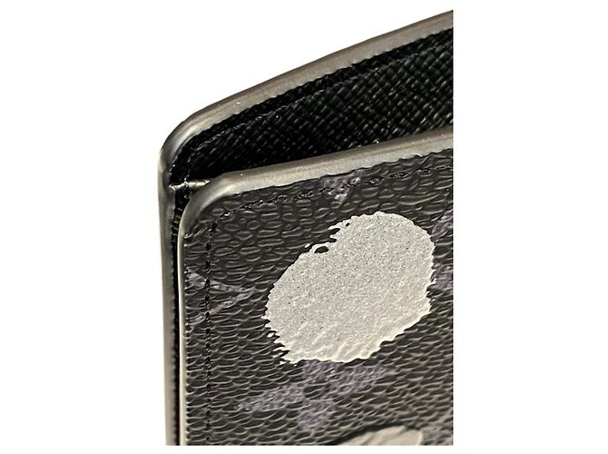 Portafoglio lungo Louis Vuitton Monogram Eclipse Nero - vista 9