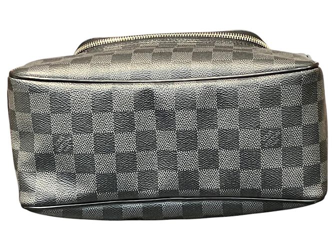 Beauty case Louis Vuitton Damier Graphite Marrone - vista 3