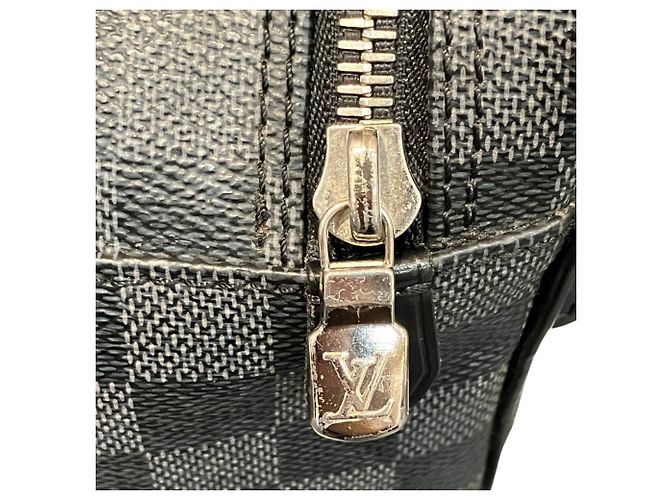 Beauty case Louis Vuitton Damier Graphite Marrone - vista 7