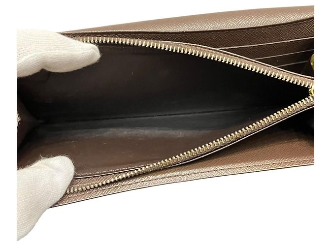Louis Vuitton Damier Ebene Portefeuille Sarah Long Wallet Braun - Ansicht 6