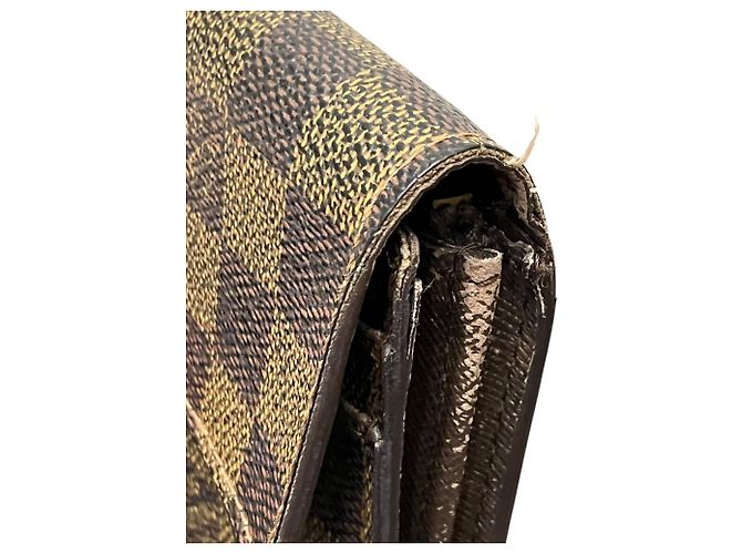 Louis Vuitton Damier Ebene Portefeuille Sarah Long Wallet Braun - Ansicht 8