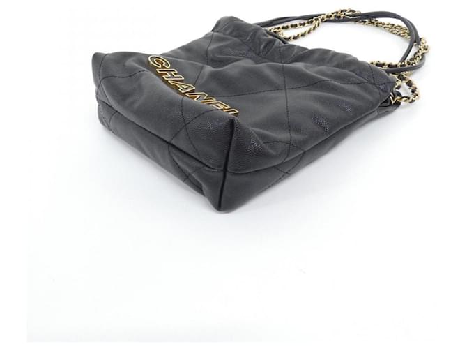 Mini borsa Chanel 22 Line Nero - vista 3