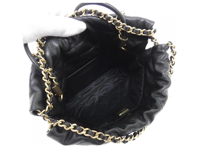 Mini borsa Chanel 22 Line Nero - vista 7