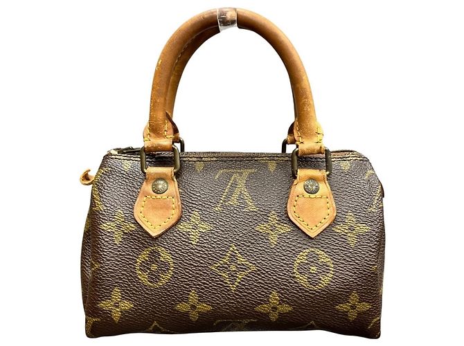 Borsa a tracolla Louis Vuitton Mini Speedy Marrone - vista 2