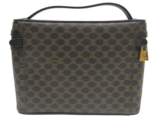 Céline Beauty Case Celine motivo Macadam Marrone Nero - vista 2