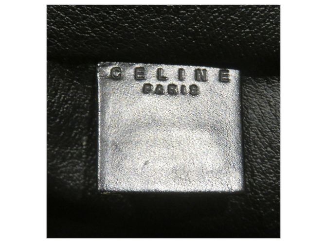 Céline Beauty Case Celine motivo Macadam Marrone Nero - vista 4