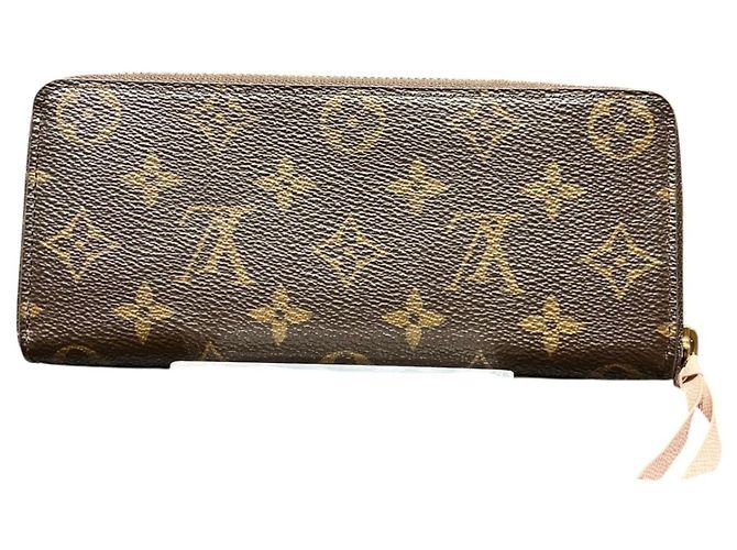 Cartera Louis Vuitton Portefeuille Clemence Round Zip Long Wallet Castaño Rosa - vista 2