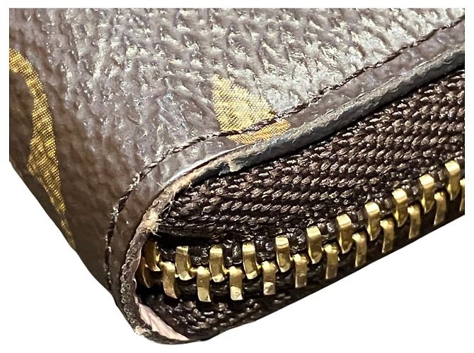 Cartera Louis Vuitton Portefeuille Clemence Round Zip Long Wallet Castaño Rosa - vista 6