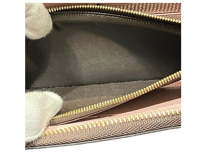 Cartera Louis Vuitton Portefeuille Clemence Round Zip Long Wallet Castaño Rosa - vista 7