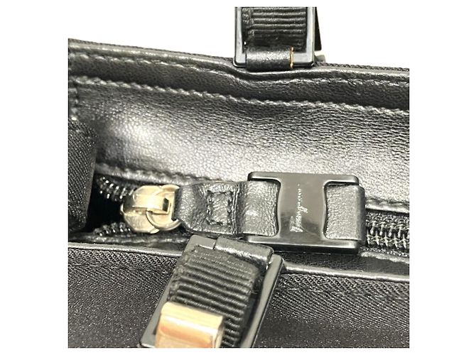 Borsa a mano Vara Nylon Salvatore Ferragamo Nero - vista 7