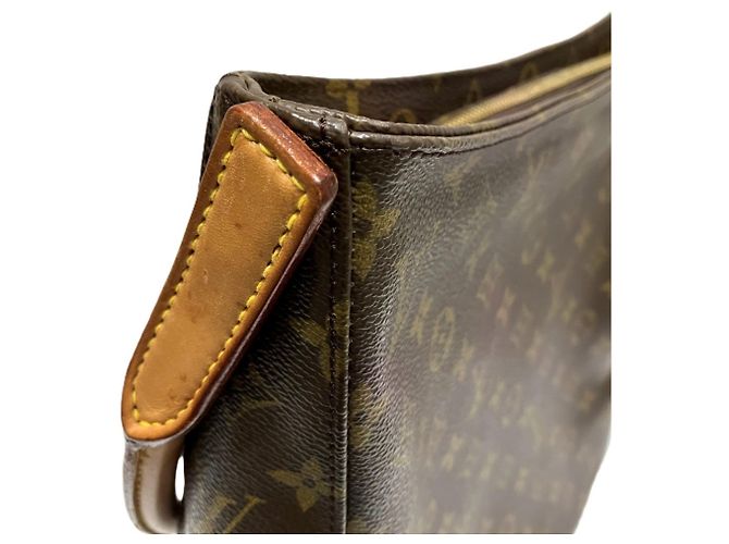 Borsa Tote Louis Vuitton Looping GM Marrone - vista 9