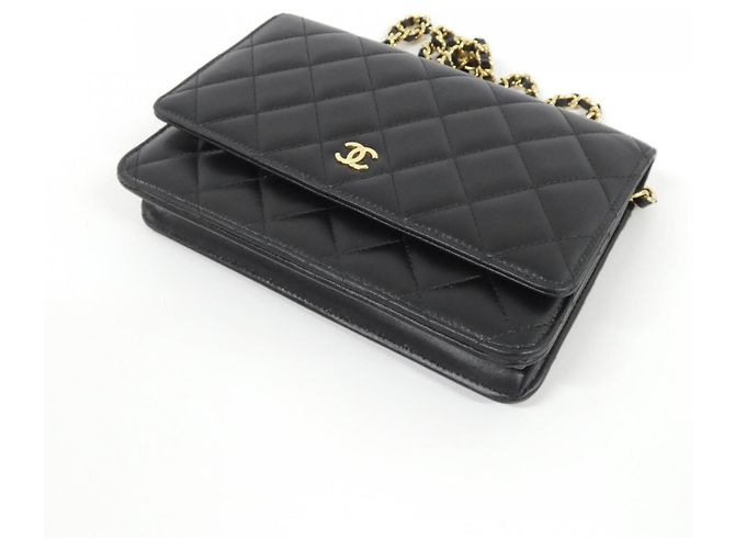 Catena per portafoglio Chanel Timeless Classic Line AP0250 Nero Bordò - vista 3