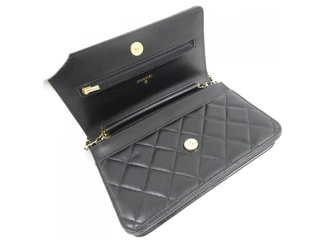 Catena per portafoglio Chanel Timeless Classic Line AP0250 Nero Bordò - vista 5