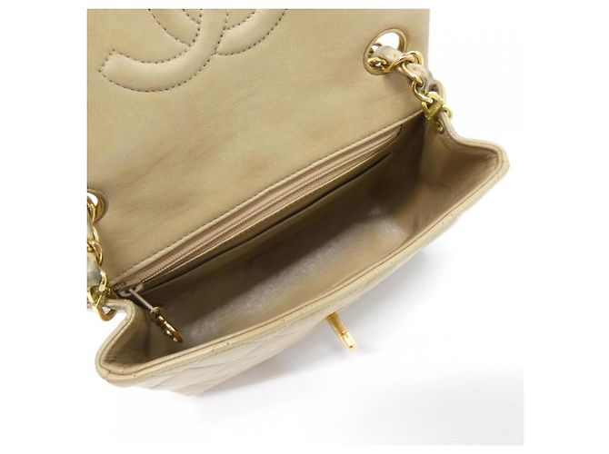 Borsa a tracolla Chanel 1115 Beige in pelle di agnello - vista 8
