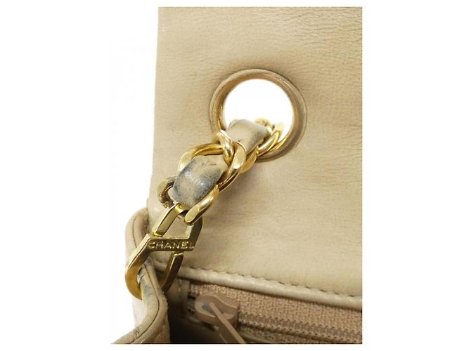 Borsa a tracolla Chanel 1115 Beige in pelle di agnello - vista 9