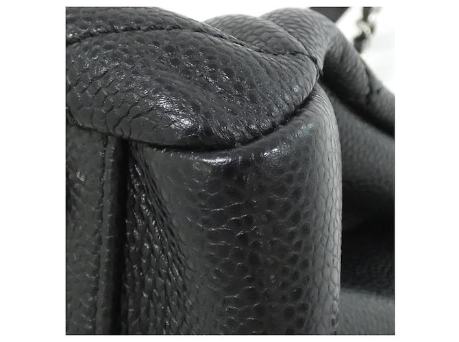 Borsa a tracolla Chanel 50755 in pelle di vitello granulata nera Nero - vista 3