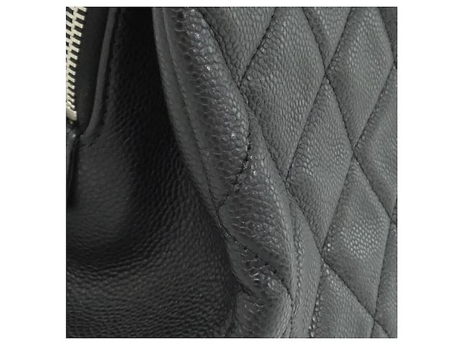 Borsa a tracolla Chanel 50755 in pelle di vitello granulata nera Nero - vista 5