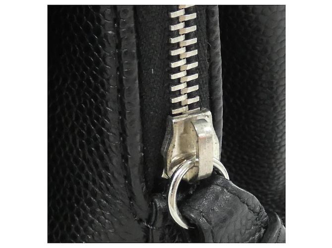 Borsa a tracolla Chanel 50755 in pelle di vitello granulata nera Nero - vista 6