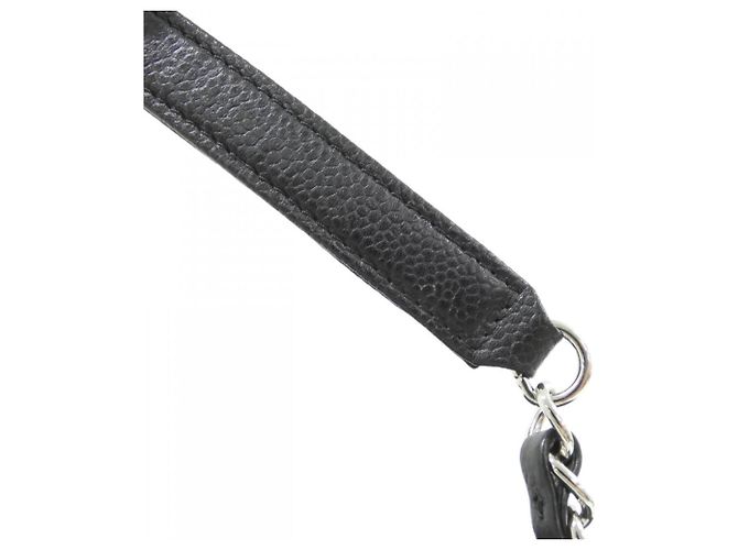Borsa a tracolla Chanel 50755 in pelle di vitello granulata nera Nero - vista 7
