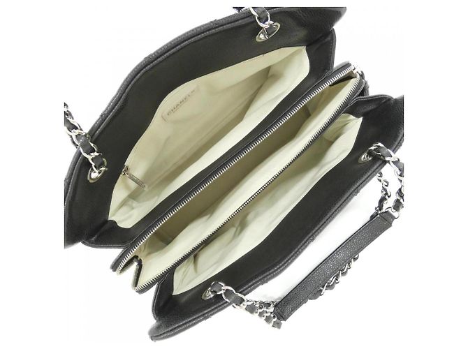 Borsa a tracolla Chanel 50755 in pelle di vitello granulata nera Nero - vista 9
