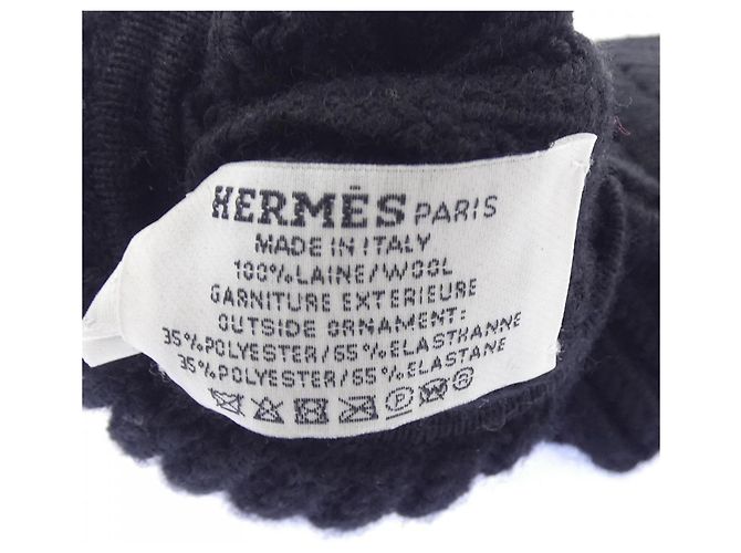 Mitoni Hermès in lana nera Nero - vista 3