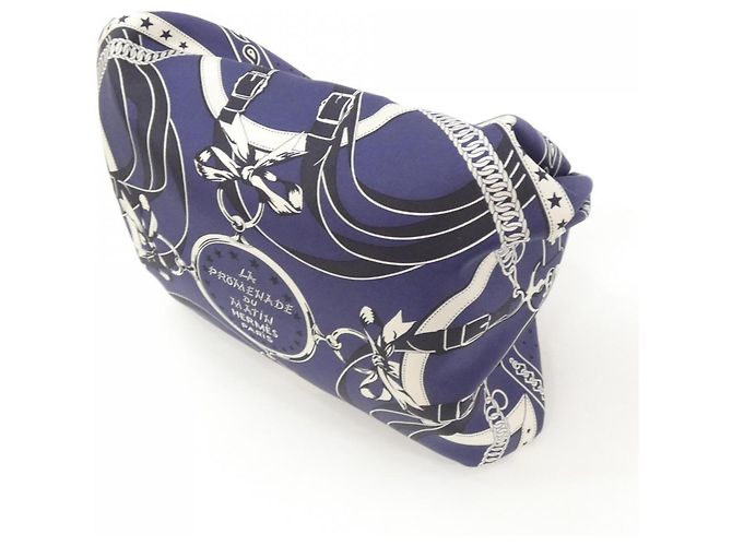 Hermès Borsa Hermes LA PROMENADE DU MAIN BANDANA Blu - vista 2