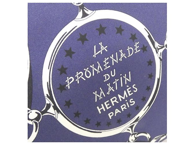 Hermès Borsa Hermes LA PROMENADE DU MAIN BANDANA Blu - vista 3