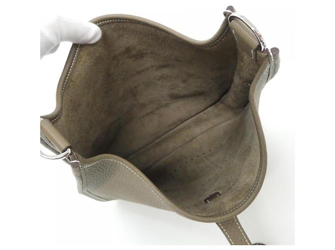Hermès Borsa a tracolla Hermes Evelyne 3 PM Beige Taupe - vista 5