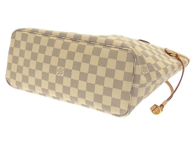 Borsa Louis Vuitton Damier Azur Neverfull PM Blu - vista 2