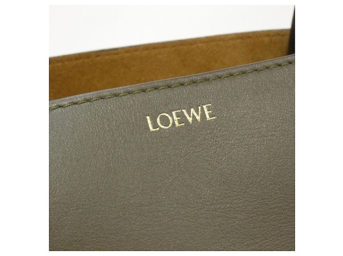 Loewe Puzzle Fold Mini Tote Grün Khaki - Ansicht 4