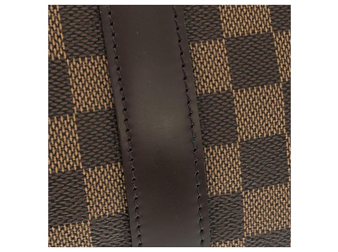 Louis Vuitton Damier Keepall Bandoulière 55cm Borsa Boston Damier ebene - vista 3