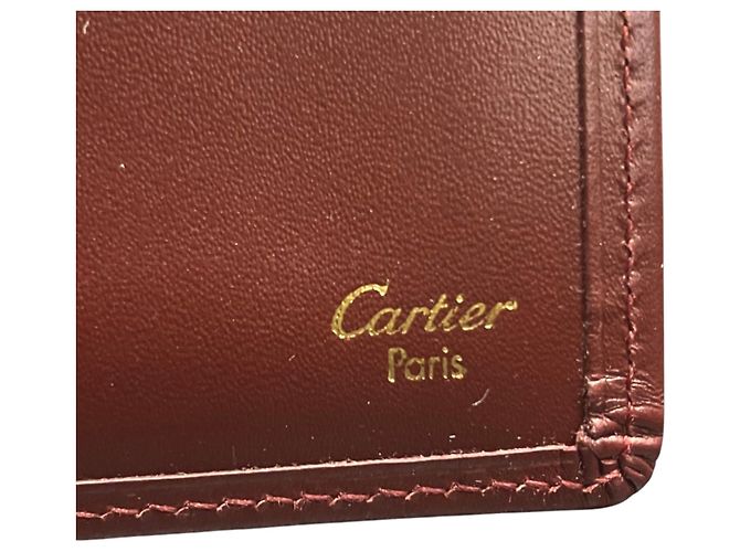 Portafoglio in pelle Bordeaux Cartier Bordò - vista 4