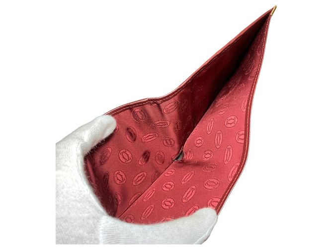 Portafoglio in pelle Bordeaux Cartier Bordò - vista 6