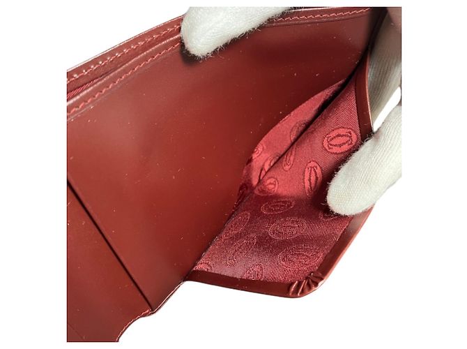 Portafoglio in pelle Bordeaux Cartier Bordò - vista 8