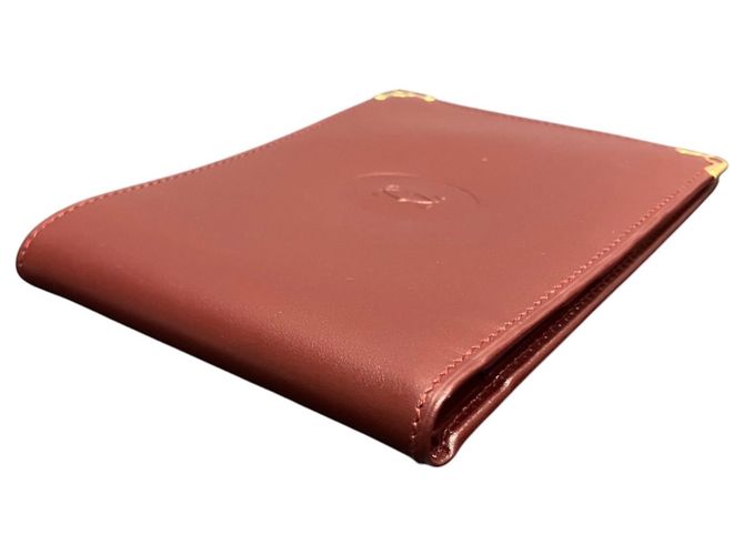 Portafoglio in pelle Bordeaux Cartier Bordò - vista 9