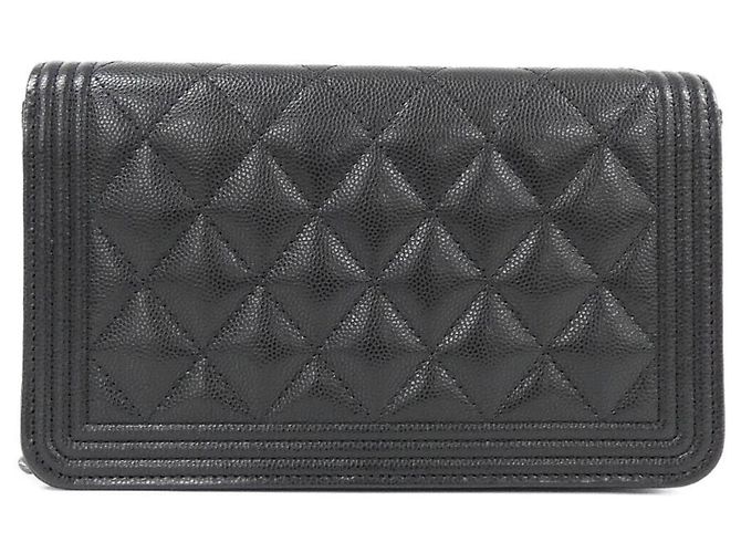 Chanel Boy Line AP1117 Black Chain Wallet Nero - vista 2