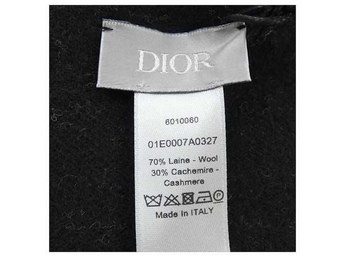 Stola in cashmere grigio Christian Dior Marrone - vista 3
