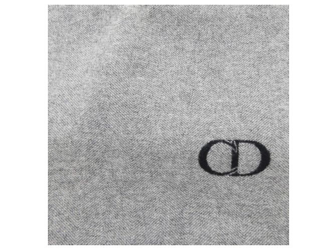 Stola in cashmere grigio Christian Dior Marrone - vista 4