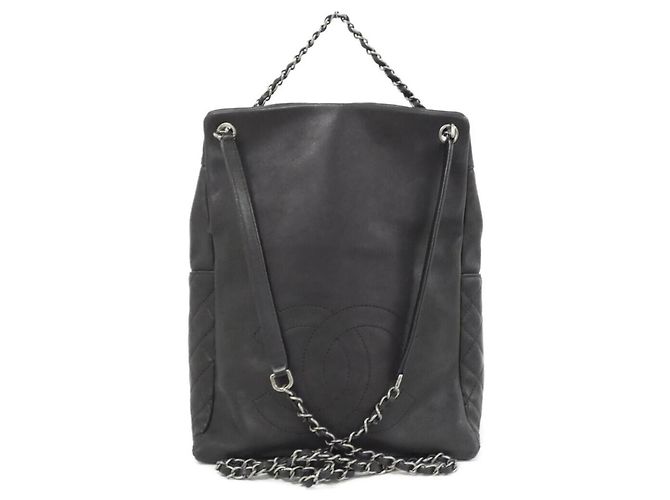 Zaino Chanel in pelle nera Nero - vista 2