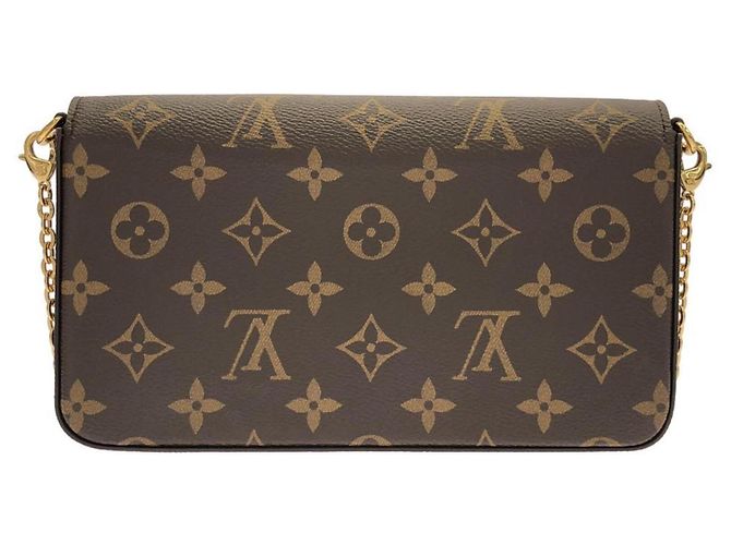 Borsa a tracolla Louis Vuitton Monogram Pochette Felicie Marrone - vista 2
