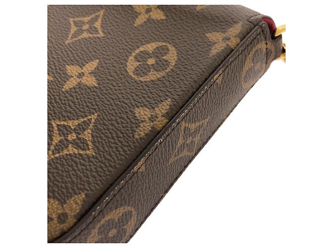 Borsa a tracolla Louis Vuitton Monogram Pochette Felicie Marrone - vista 4