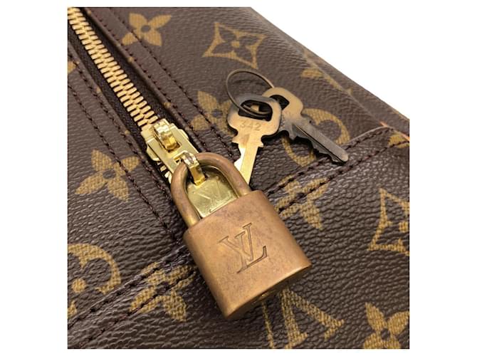 Borsa Louis Vuitton Monogram Bowling Vanity Marrone - vista 7