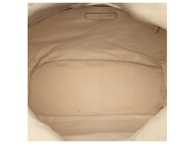 Chanel Tote Cabas Brown 2004 Cruise Camellia CC Clover Rope Marrone Marrone scuro - vista 4