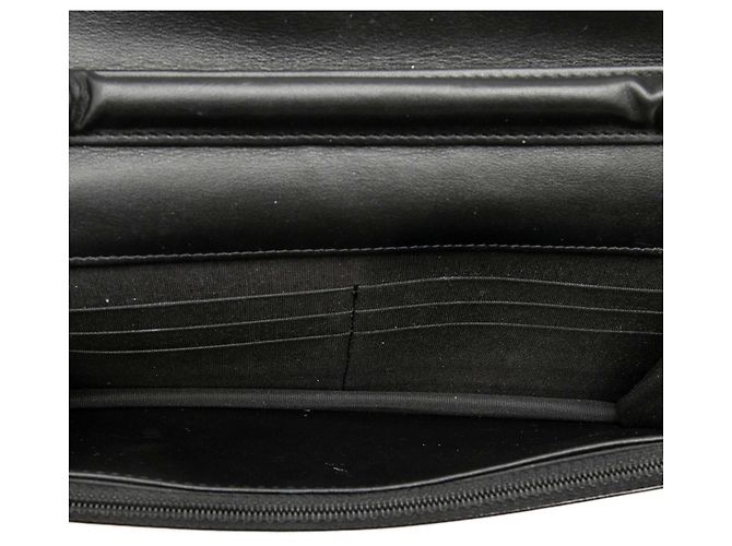 Wallet On Chain Portafoglio con catena Chanel Black Caviar CC Filigree Nero - vista 4