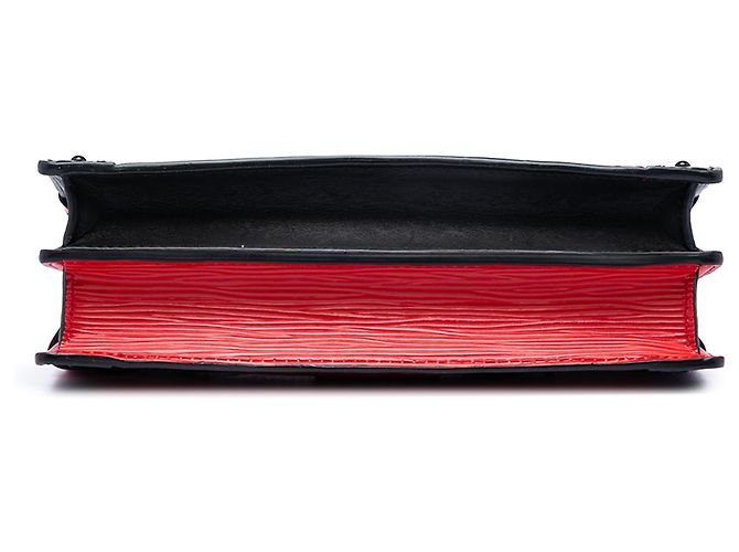 Clutch Louis Vuitton in pelle Epi rossa Rosso - vista 3