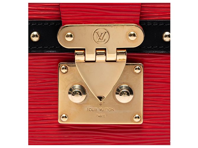 Clutch Louis Vuitton in pelle Epi rossa Rosso - vista 5
