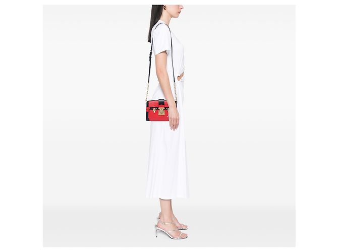 Clutch Louis Vuitton in pelle Epi rossa Rosso - vista 6