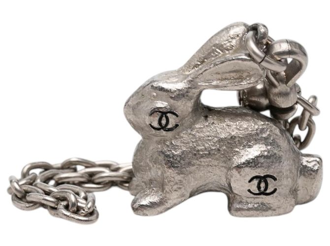 Portachiavi e charm per borsa Chanel Silver CC in ottone con coniglio Argento - vista 2