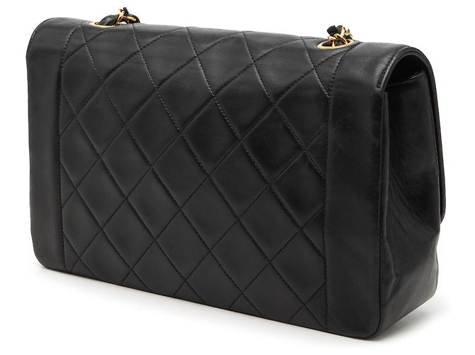 Chanel Black Medium Lambskin Diana Full Flap Nero - vista 2